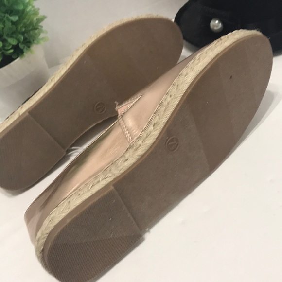 Evangeline Embroidered Espadrilles Rose Gold New - Picture 7 of 7